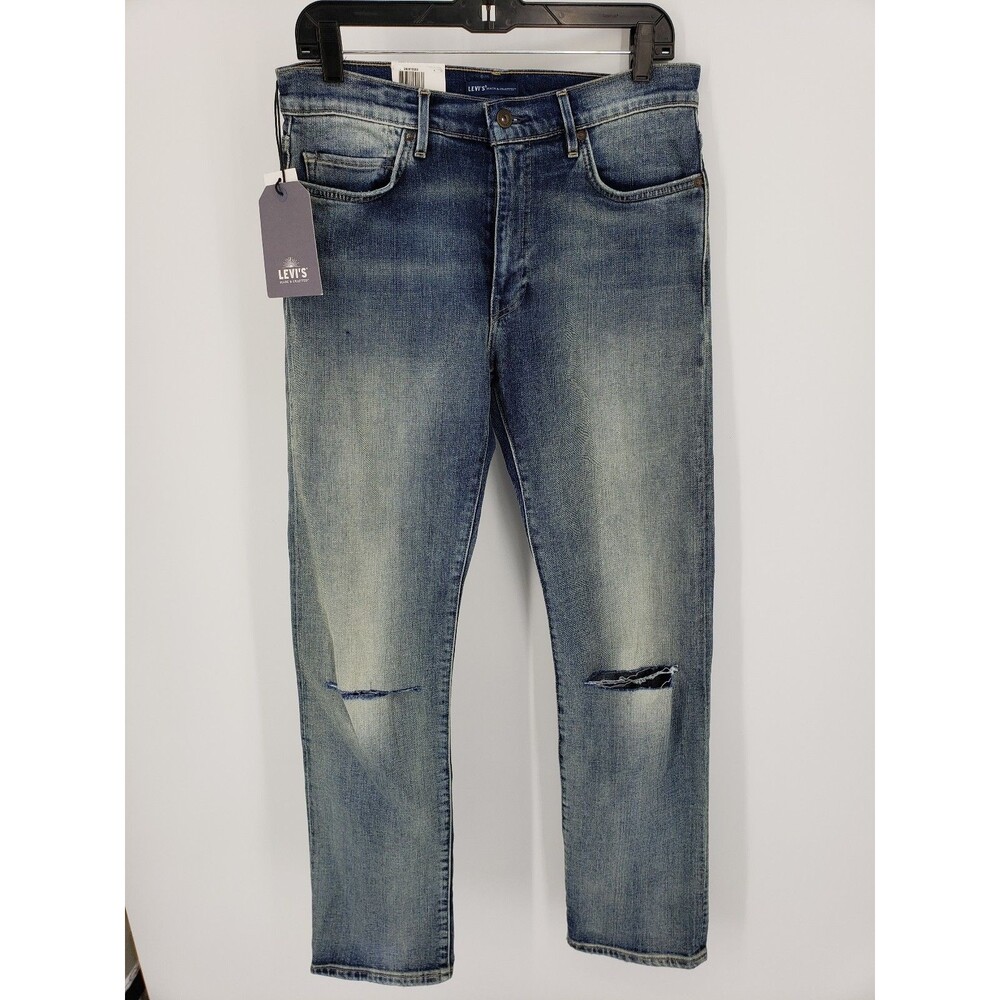New Levis Made & Crafted Japanese Selvedge Denim Arrow Straight Blue Jeans Sz 27